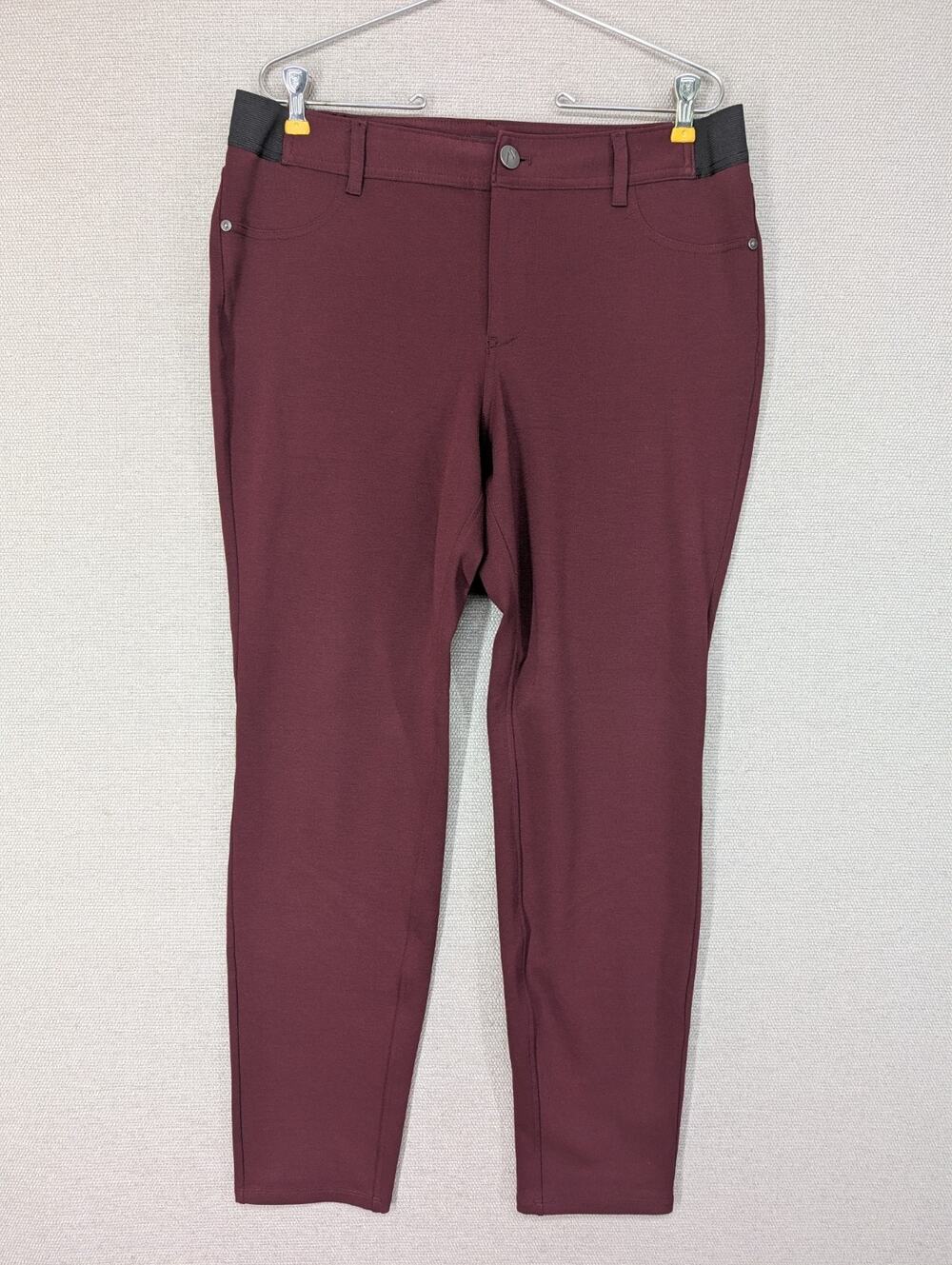 Simply Vera Wang Pants Size Large Skinny Stretch Maroon -0826i93